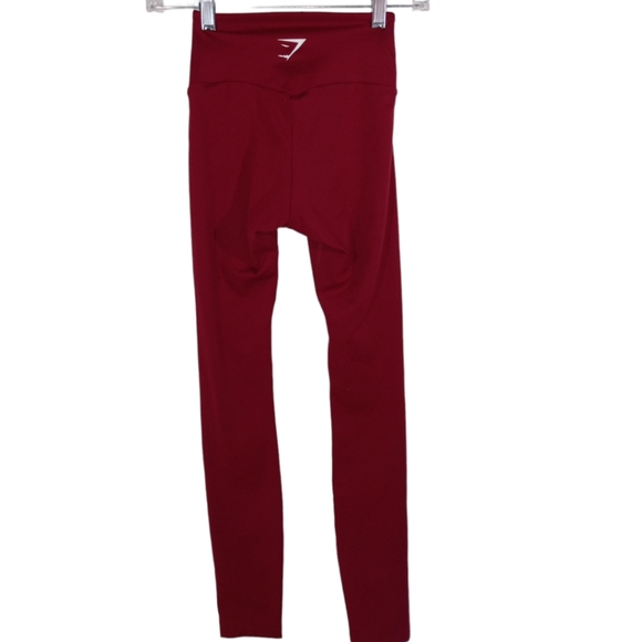 GYMSHARK Red/Maroon Leggings SZ XSmall - Picture 5 of 11